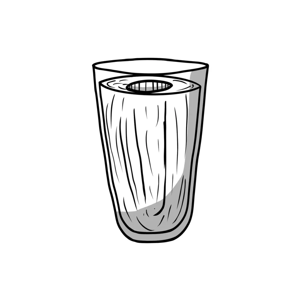 cornstarch fleshlight in a glass