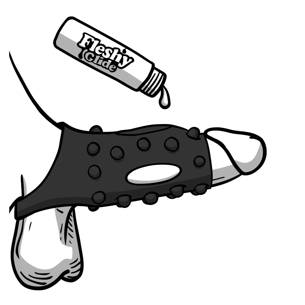 add lube to ride and penis tip add lube to ride and penis tip