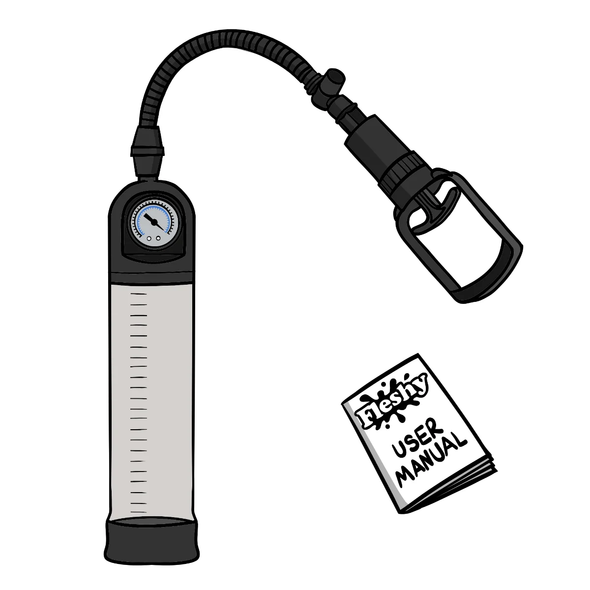 in the box of vacumate manual penis pump