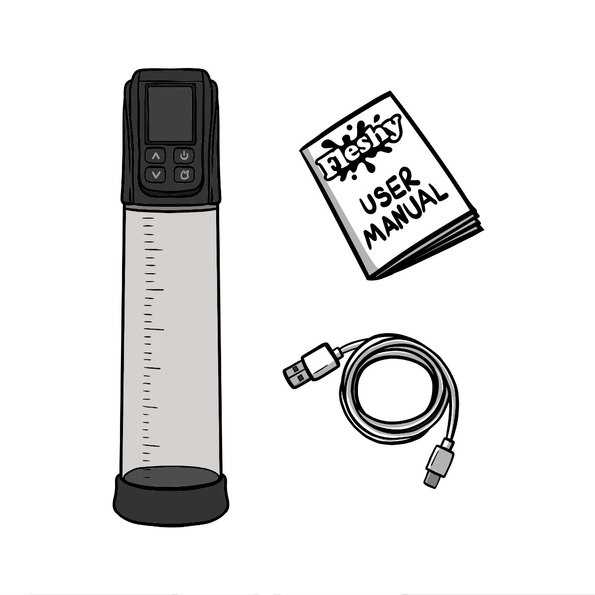 in the box of vacumate automatic penis pump